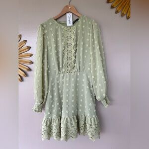 Simplee Apparel Light Green Lace Dress